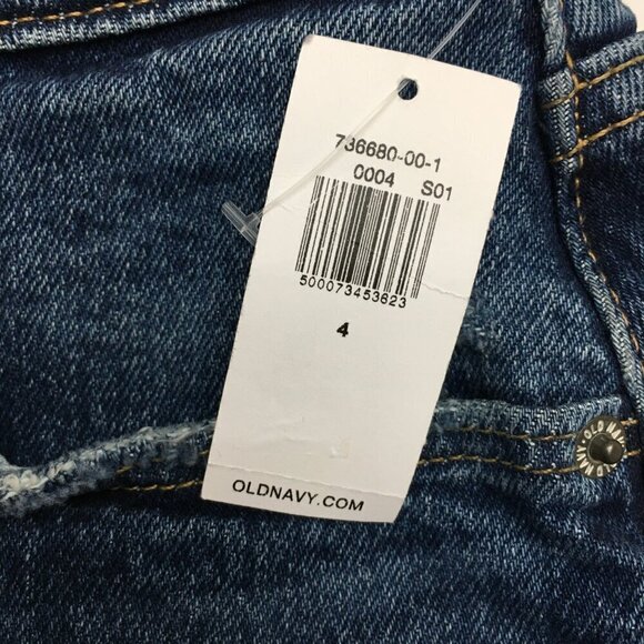 NEW Old Navy Women's Denim Jean Skirt Distressed Button Fly Frayed Hem size 4 - Picture 8 of 9